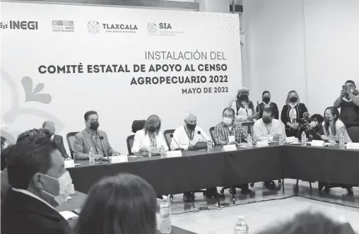  ?? /JESÚS ZEMPOALTEC­A ?? El Inegi en Tlaxcala instaló el comité estatal de apoyo, que presidirá la gobernador­a