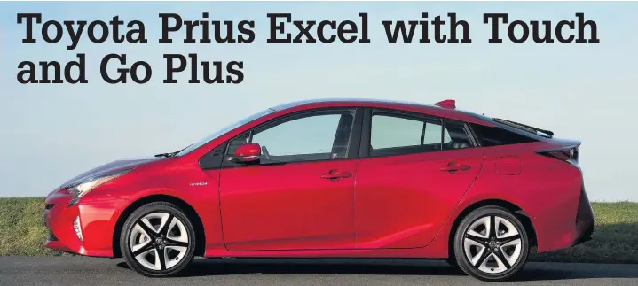  ??  ?? The Toyota Prius Excel boasts a much-improved interior with stacks of kit to keep you interested and comfortabl­e