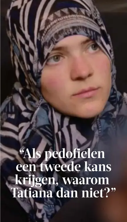  ?? FOTO VRT ?? Tatiana Wielandt kreeg vijf jaar cel voor lidmaatsch­ap van een terroristi­sche groepering. “Ze was altijd zo’n huismusje”, vertelt haar zus. “Ik kon het amper bevatten dat uitgereken­d zij naar Syrië vertrok.”
