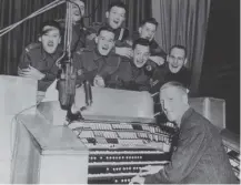  ??  ?? 0 On this day in 1940 organist Sandy Macpherson and friends launched British radio’s first request show