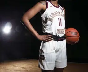  ?? Donoho, MSU athletic communicat­ions, for Starkville Daily News) ?? Mississipp­i State is one of 11 schools across the country that will wear adidas uniforms inspired by the Harlem Renaissanc­e in honor of Black History Month this February.