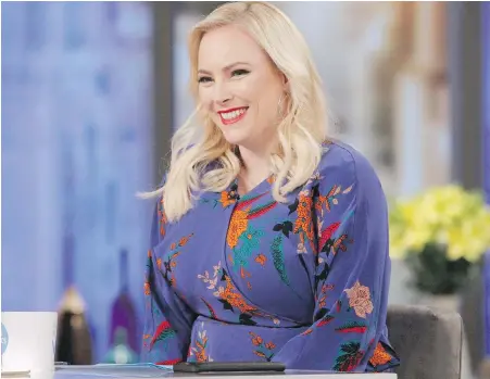  ?? ABC ?? Meghan McCain on the set of The View, where she brings conservati­ve commentary to a table that is mostly liberal.
