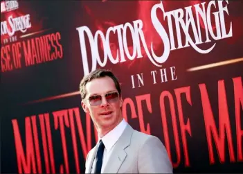  ?? Michael Tran / Getty Images ?? British actor Benedict Cumberbatc­h arrives for the Los Angeles premiere of “Doctor Strange in the Multiverse of Madness” held at Dolby Theater in Los Angeles on May 2.