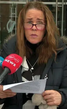  ?? ?? Statement: Paula Doyle outside court yesterday