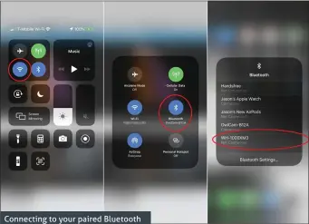  ??  ?? Connecting to your paired Bluetooth devices is faster and easier in iOS 13