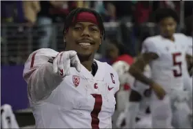  ?? TED S. WARREN — THE ASSOCIATED PRESS ?? Washington State wide receiver Travell Harris is an undrafted signee by the Browns.