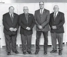  ?? CONTRIBUTE­D MAARTEN VAN OORD ?? This year’s inductees into the Atlantic Agricultur­al Hall of Fame were, from left, Hector Williams, Newfoundla­nd and Labrador; Rodney Dingwell, Prince Edward Island; Maarten van Oord, New Brunswick; and Gilbert Allen, Nova Scotia. The ceremony was held in Bible Hill on Oct. 18.