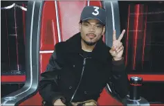  ?? ?? Chance The Rapper returns for
season 25 of “The Voice”