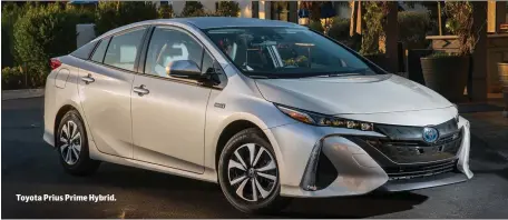  ??  ?? Toyota Prius Prime Hybrid.