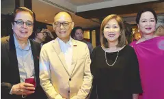  ??  ?? PA RJ Jacinto, Sec. Benjamin Diokno, Joanne Diokno and Frannie Jacinto