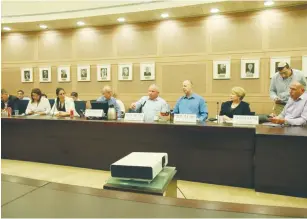  ?? (Knesset Spokesman’s Office – Yitzhak Harari) ?? MEMBERS OF the Foreign Affairs and Defense Committee bade farewell yesterday to former committee chairman Tzachi Hanegbi, who last week became a minister without portfolio.