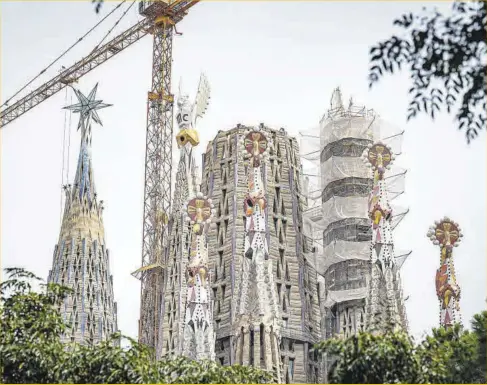  ?? Manu Mitre ?? Vista del estado de las obras del templo expiatorio de la Sagrada Família.