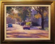  ?? PHOTOS BY MICHAEL SPROSS ?? “At the Crossroads” pastel by Clayton Buchanan of Newburgh, NY.