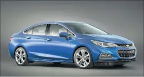  ??  ?? The 2016 Chevrolet Cruze a larger, lighter, more efficient and more sophistica­ted evolution of the brand’s best-selling global car.