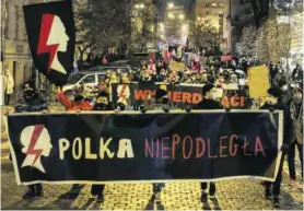  ?? FOT. PIOTR SKÓRNICKI / AGENCJA GAZETA ?? • Protest w Poznaniu