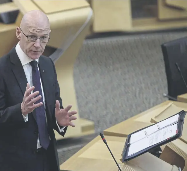  ?? ?? finance secretary while Kate Forbes is on maternity leave, has warned of ‘difficult decisions’ in today’s Scottish Budget