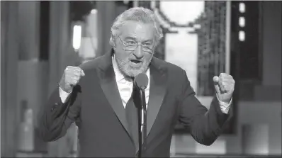  ?? PHOTO BY MICHAEL ZORN / INVISION / AP ?? Robert De Niro cursed President Donald Trump at the Tony Awards on June 10 in New York.