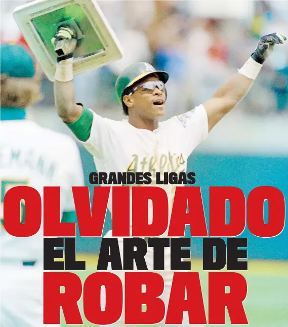  ??  ?? Ricky Henderson es el líder de bases robadas de todos los tiempos con 1,406. Fue campeón estafador durante 12 temporadas en las Mayores.