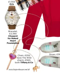  ??  ?? Bracelet, £2,390 Chopard for NakedHeart Foundation­Tiffany &amp; Co