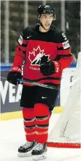  ?? PETR DAVID JOSEK / AP PHOTO ?? Ryan Nugent-Hopkins scored two goals as Canada beat Denmark 7-1 at the world hockey championsh­ip Monday.