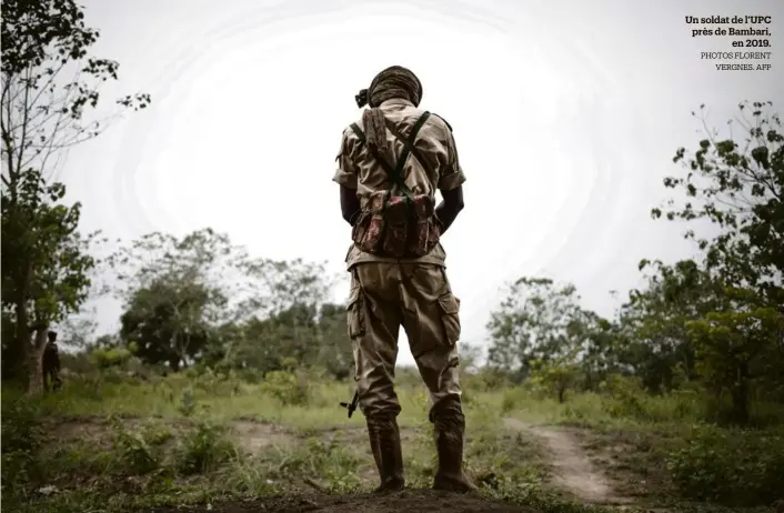  ?? Un soldat de l’UPC près de Bambari,
en 2019.
Photos Florent
Vergnes. AFP ??