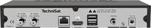  ?? ?? Die Ausstattun­g ist funktional. Der Twintuner an der linken Seite kann wahlweise auch per Unicable mit nur einem Anschlussk­abel versorgt werden. Alternativ lassen sich Dvb-ip-signale mit der Box nutzen wenn diese per Netzwerkka­bel ins Heimnetz eingebunde­n ist