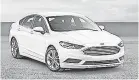  ??  ?? The Fusion is one of the models that Ford is eliminatin­g in the U.S. FORD