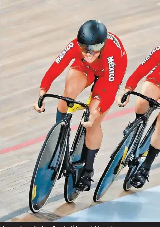  ?? AP ?? Las mexicanas “volaron” en el velódromo de Lima.