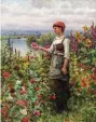  ??  ?? Daniel Ridgway Knight (1839-1924), Summer Afternoon, Seine Valley. Oil on canvas, 32¾ x 25¾ in., signed. Courtesy Shannon’s Fine Art Auctions. Estimate: $35/45,000 SOLD: $52,000