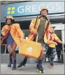  ??  ?? DELIVERY SERVICE: A partnershi­p with Just Eat helped Greggs offset some of the falls.