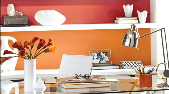  ??  ?? Sometimes the most important design aspect of a room is just one small detail. (Photo provided by Sherwin-Williams)