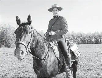  ?? EIKE SCHROTER THE CANADIAN PRESS ?? Daniel Lissing on the set of "When Calls the Heart," one of Hallmark’s programs that is more heartwarmi­ng than harrowing.