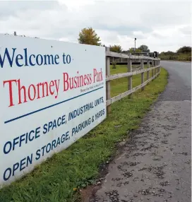  ??  ?? A consultati­on has launched for plans to build 1,000 homes at the Thorney Business Park site. Ref: 133084-5