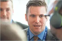  ?? ZACH D. ROBERTS, NURPHOTO/TNS ?? Richard Spencer’s National Policy Institute blames Antifa activists for violence at rallies.