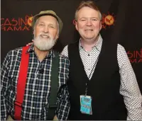  ?? Special to The Daily Courier ?? LEFT: Brian Edwards, right, poses with Red Green at Casino Rama in Ontario. RIGHT: Stompin’ Tom Conners shares a laugh with Edwards.