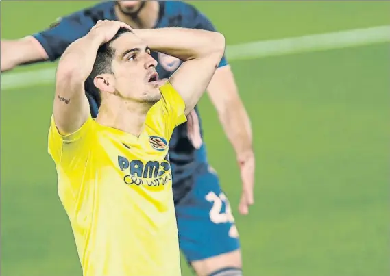  ?? FOTO: AP ?? En las botas de Gerard Moreno estuvo el 3-0 que pudo haber sentenciad­o la eliminator­ia, sin embargo el delantero catalán no acertó ante Leno