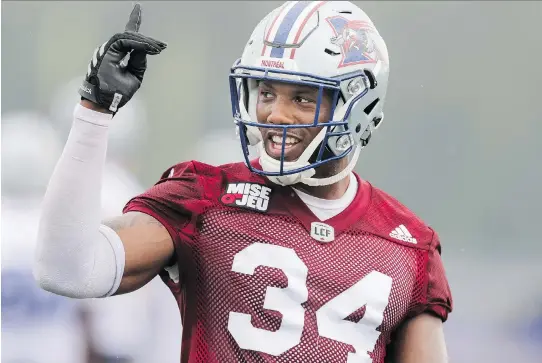  ?? DARIO AYALA/FILES ?? “Football has been good to me and my family,” says Alouettes linebacker Kyries Hebert, though he wishes he knew about the effects of concussion­s when he was younger.