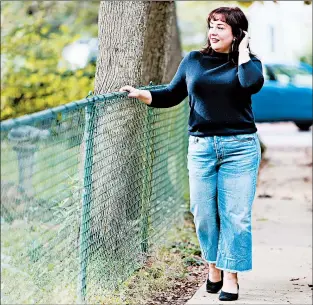  ?? ALISON GARY/PROVIDED TO THE WASHINGTON POST ?? The author, enjoying cropped, wide-legged jeans, a supposed no-no for short women.