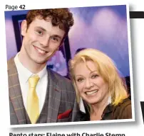  ??  ?? Panto stars: Elaine with Charlie Stemp