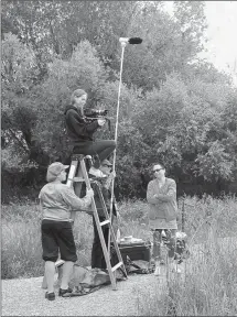  ?? Contribute­d photo ?? Maddison Tebbutt filming a scene for her feature length film, The Darlings, which will screen at the Snakebite Film Festival.