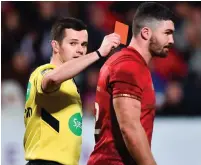  ??  ?? ‘For referees, every match is an away fixtures,’ says Sean Gallagher