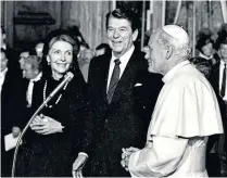  ??  ?? Ronald Reagan and Pope John Paul II both survived assassinat­ion attempts Saturday,
Radio 4, 8pm