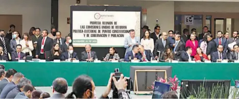  ?? LAURA LOVERA ?? Primera Reunión de las Comisiones Unidas de Reforma Electoral