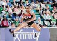  ?? Andy Lyons/Getty Images ?? Sydney McLaughlin broke her own world record in the 400-meter hurdles by .05 seconds.