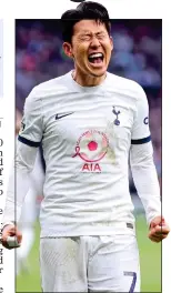  ?? ?? CAPTAIN FANTASTIC: Son scored the winning goal as Spurs fought back