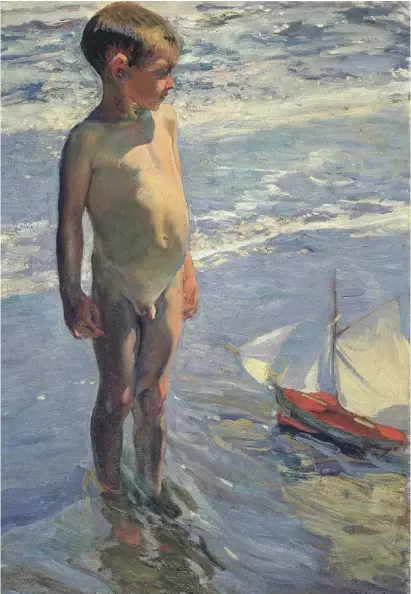  ?? Foto: Museo Sorolla, nº inv. 00666. ?? „El niño de la barquita“(Das Kind mit dem Boot) entstand 1904.