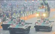  ?? HT FILE ?? Infantry Combat Vehicle BMP2K at the 68th Republic Day parade at Rajpath in New Delhi.