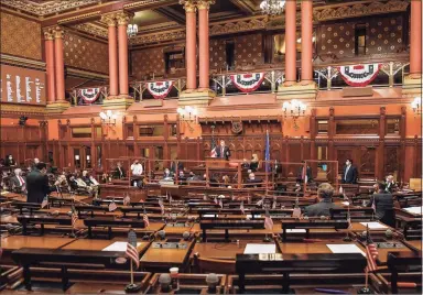  ?? File photo ?? The opening session at the state Capitol last year. Nonprofits are asking for funding increases to take precedence over tax cuts.