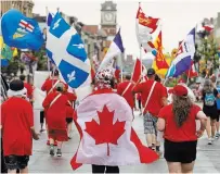  ?? PETERBOROU­GH EXAMINER FILE PHOTO ?? Despite a staff report suggesting otherwise, Peterborou­gh city councillor­s plan to save the Canada Day parade in 2024, and then decide whether to keep it going in subsequent years.