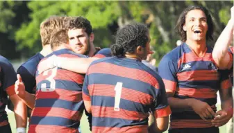  ?? Karen Drinkwater / USA Rugby ?? St. Mary’s gets the party started after holding off Life University for the D1A national title.